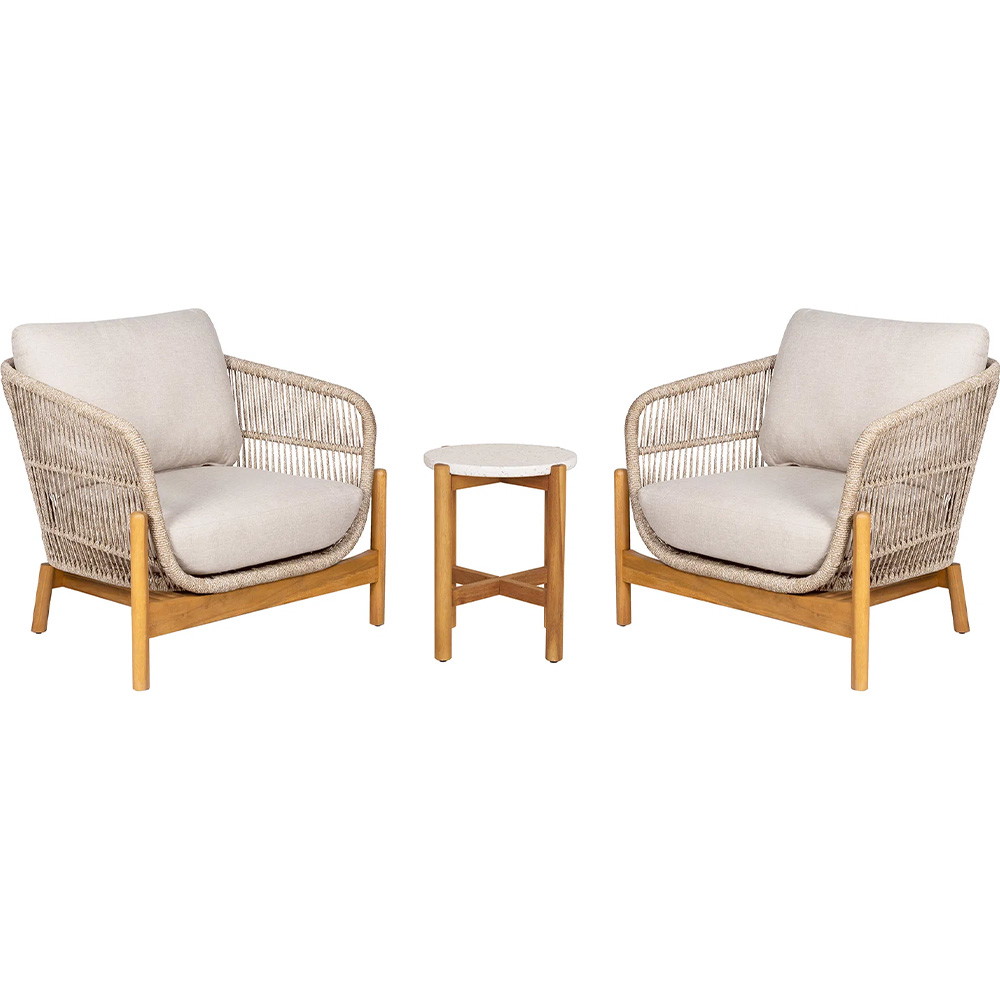 House Nordic Terracina havemøbelsæt 3dele brun/beige