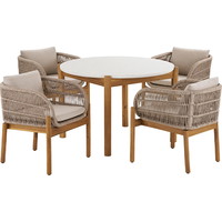 House Nordic Terracina havemøbelsæt 5dele brun/beige