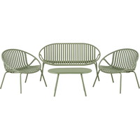 House Nordic Saly loungesæt 4 dele grøn