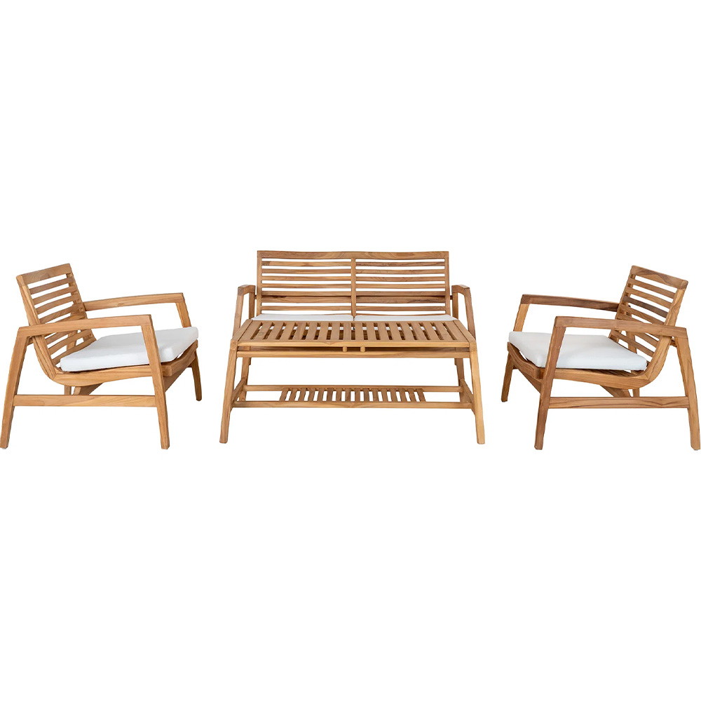 House Nordic Santander loungesæt 4 dele inkl.hynder teak/natur