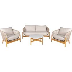 House Nordic Terracina loungesæt inkl.hynder brun/beige