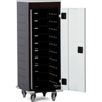 Sono PC opladningsskab på hjul 10 rum 500x530x1250mm lysegrå
