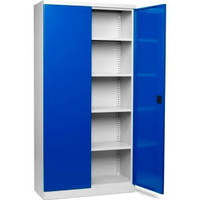 Sono Opbevaringsskab SMK 4 hylder 435x1000x1900mm lysegrå/blå