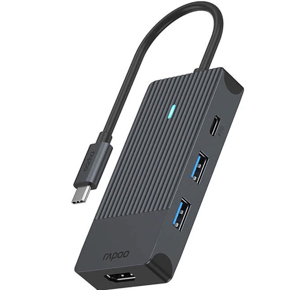 RAPOO multiport USB-C UCM-2001 4-i-1 USB-C adapter