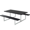 PLUS Basic Bordbænkesæt 177x160x73/45cm sort