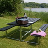 PLUS Basic Bordbænkesæt 177x160x73/45cm sort