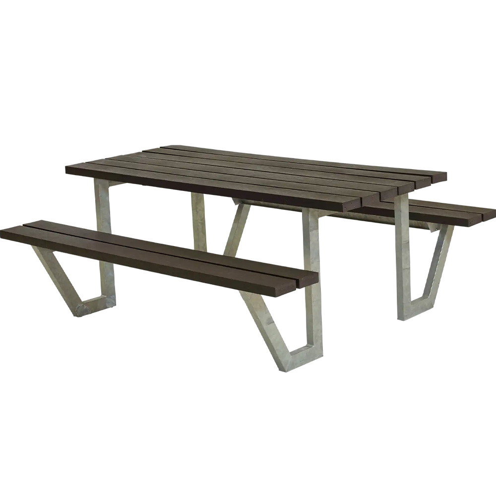 PLUS Wega RePlast bordbænkesæt 177x161x73/45 sort