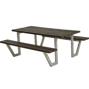 PLUS Wega RePlast bordbænkesæt 177x161x73/45 sort