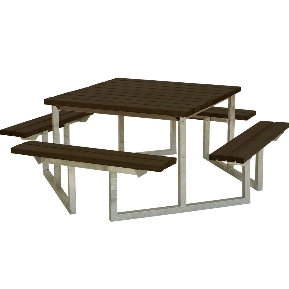 PLUS Twist bord/bænkesæt 204x204x73/45cm sort