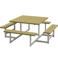PLUS Picnic bordbænkesæt 200x200x73/45 træ