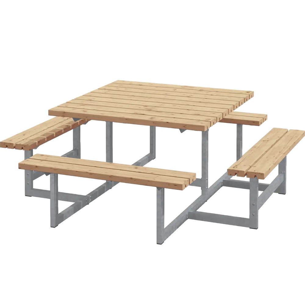 PLUS Picnic bordbænkesæt 200x200x73/45 gyldenbrun