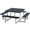 PLUS Picnic bordbænkesæt 200x200x73/45 sort