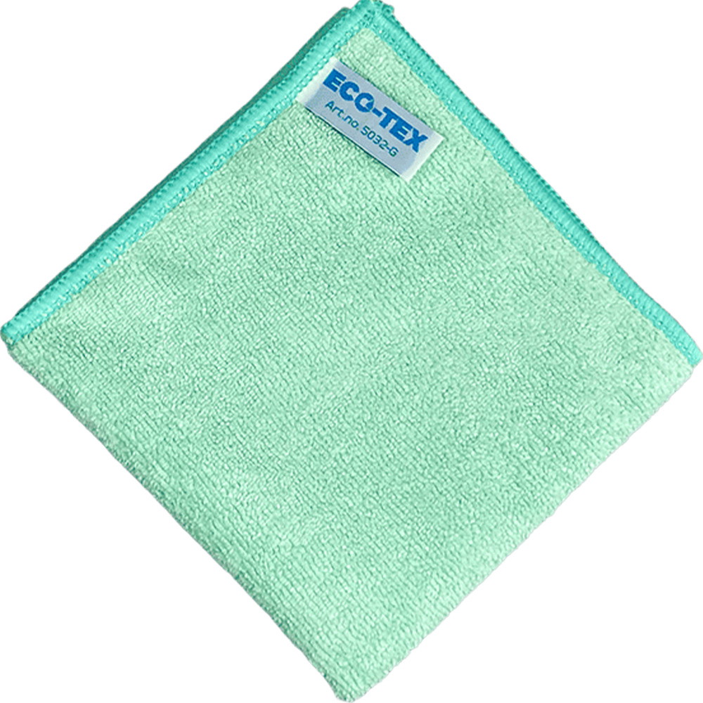 Eco-Tex Soft mikrofiberklud 32x32cm grøn 10stk