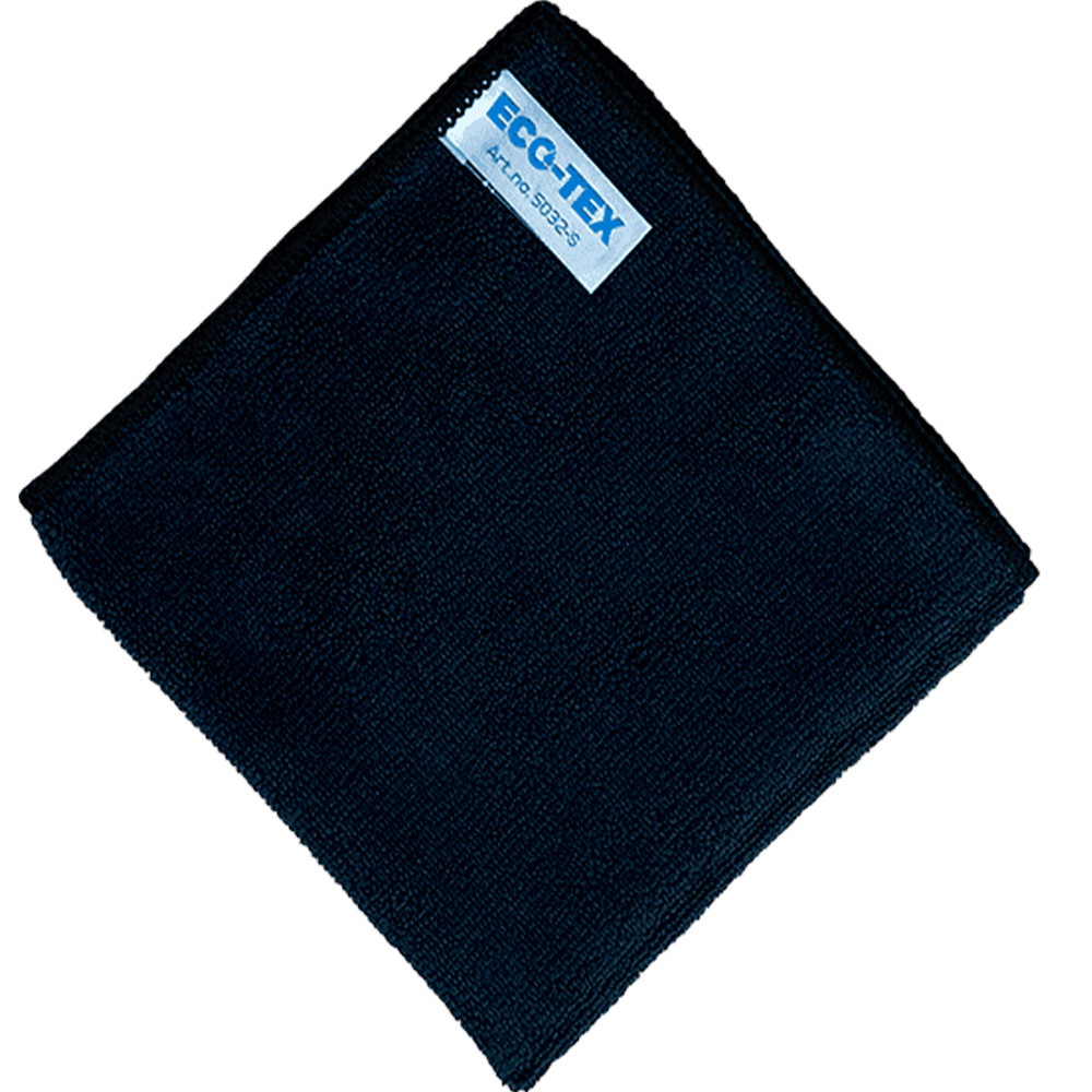 Eco-Tex Soft mikrofiberklud 32x32cm sort 10stk