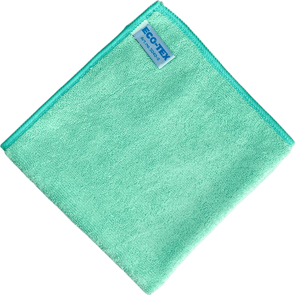 Eco-Tex Soft mikrofiberklud 40x40cm grøn 10stk