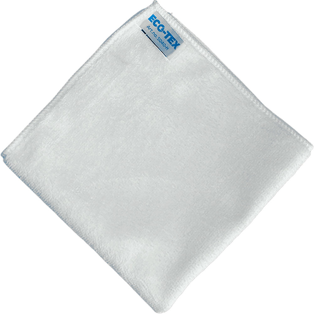 Eco-Tex Soft mikrofiberklud 40x40cm hvid 10stk