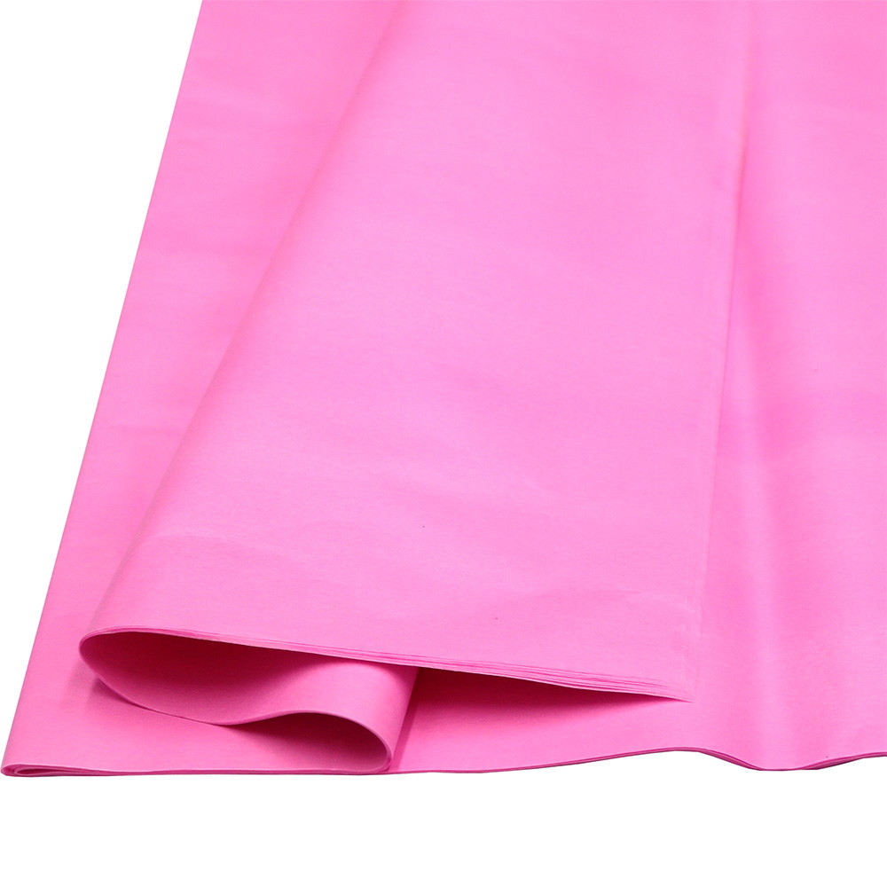 Silkepapir falset 50x70cm 25g pink/rosa 25ark