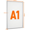 Durable Outdoor snapramme A1 sølv