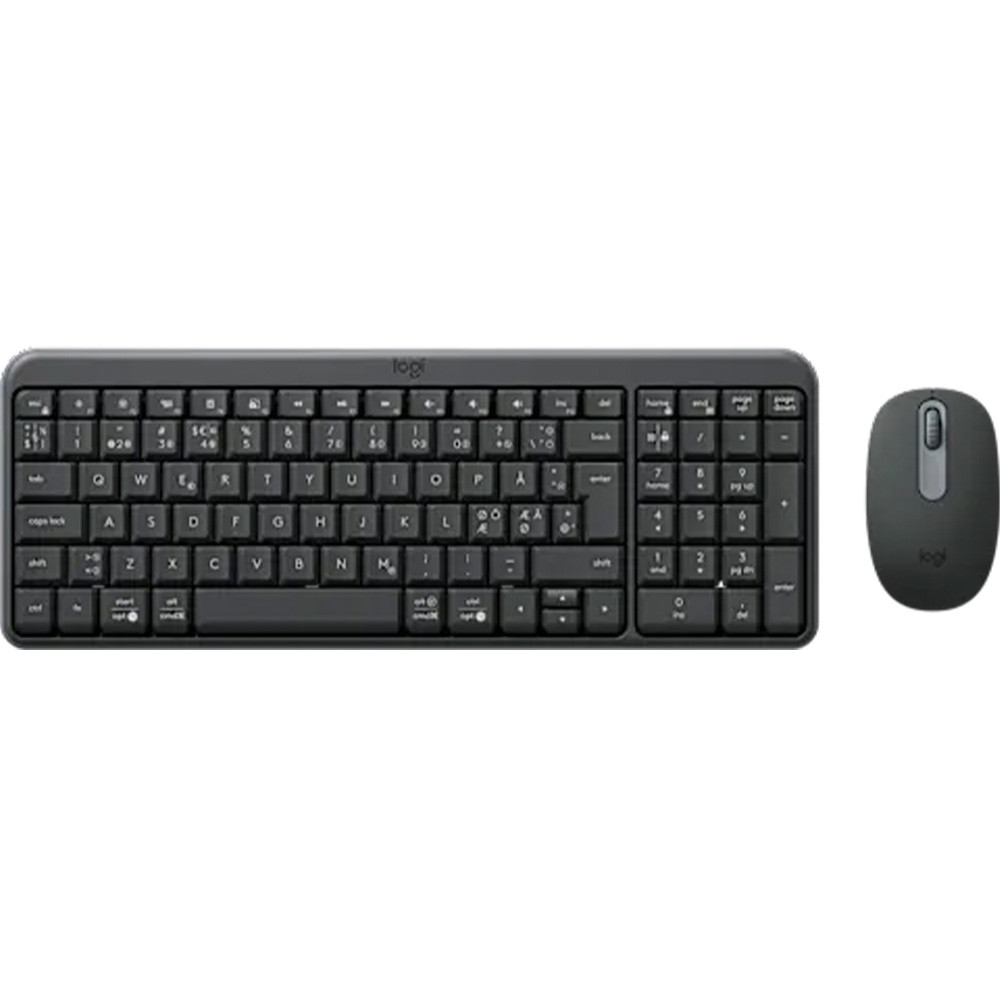 Logitech MK250 tastatur & mus trådløs sort