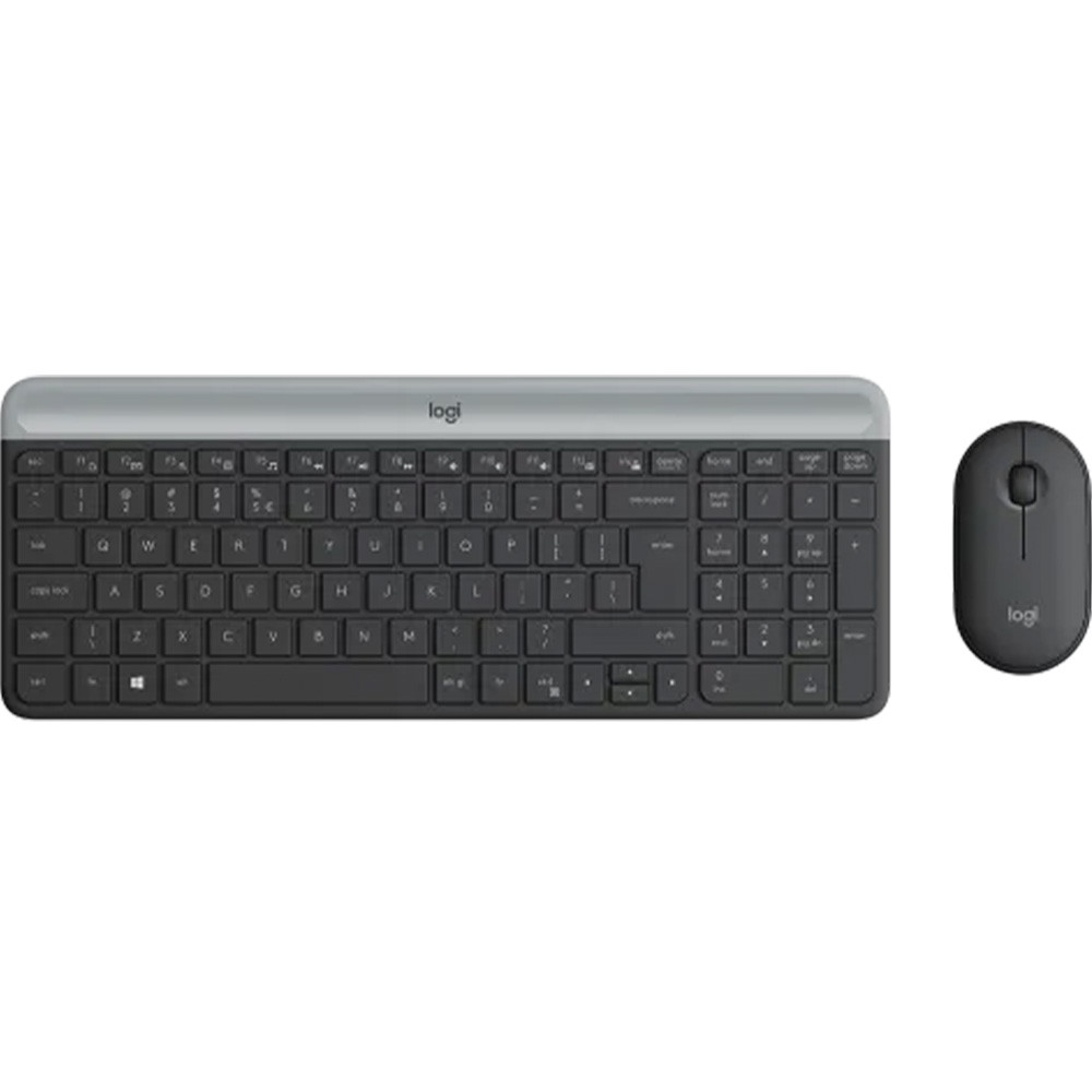 Logitech Slim MK470 tastatur & mus trådløs mørkegrå