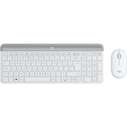 Logitech Slim MK470 tastatur & mus trådløs hvid