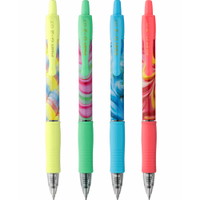 Pilot G-2 Flow gelpen 0,32mm sort/blå pk. m/4stk