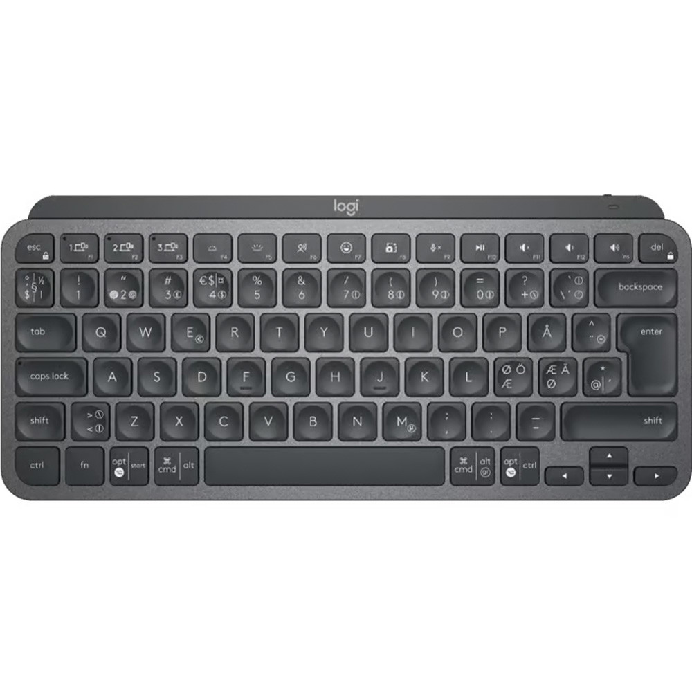 Logitech MX Keys mini tastatur trådløs minimalist mørkegrå