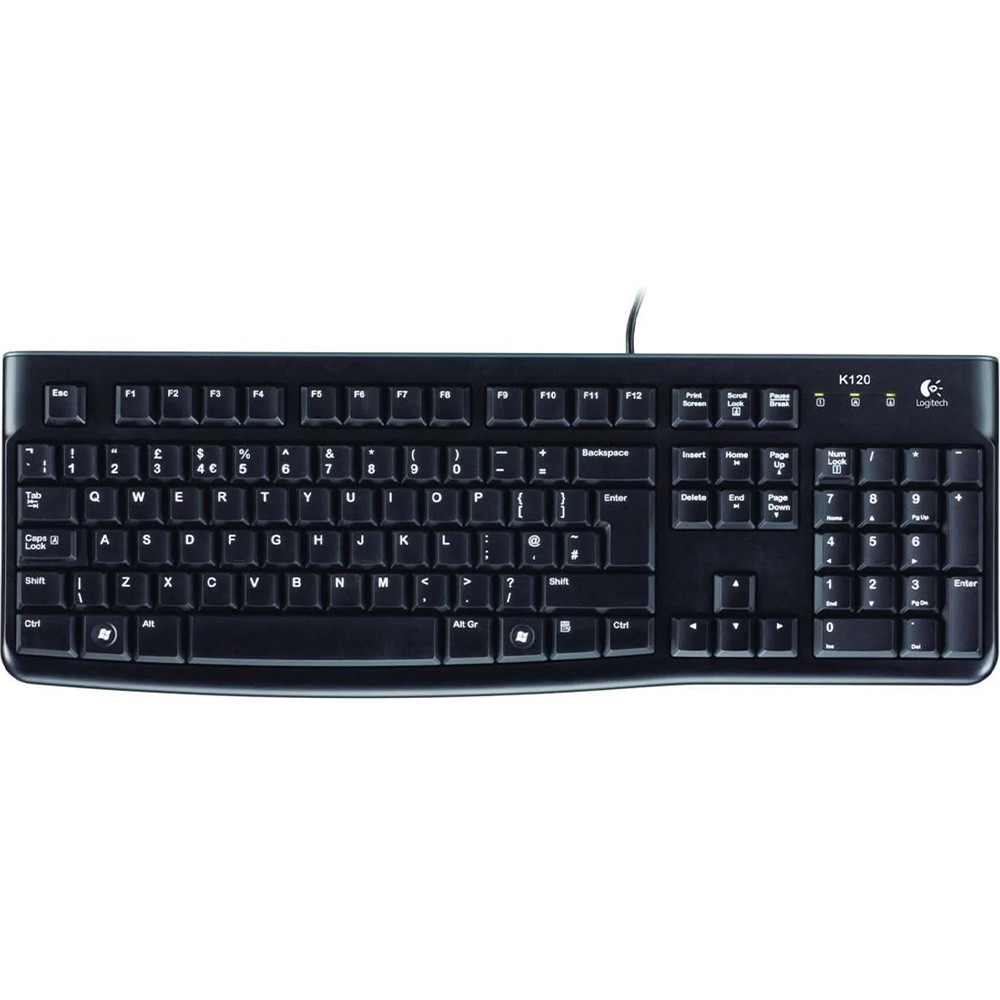 Logitech K120 tastatur kablet sort