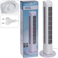 Excellent Electrics Søjleventilator H80cm H:80cm 3 hastigheder 45W hvid