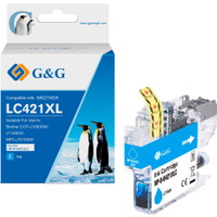 G&G LC421XLC Cyan blækpatron 500 sider