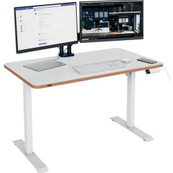 Leitz Ergo Kompakt hæve-sænkebord elektrisk 120x70cm hvid