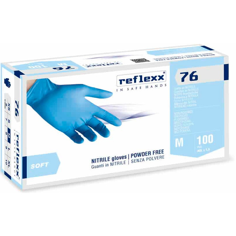 Reflexx 76 nitrilhandsker blå str. XL 100stk