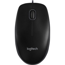 Logitech B100 Optisk mus kablet sort