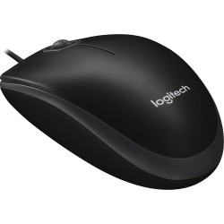 Logitech B100 Optisk mus kablet sort