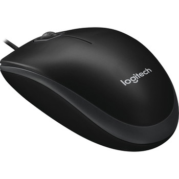 Logitech B100 Optisk mus kablet sort
