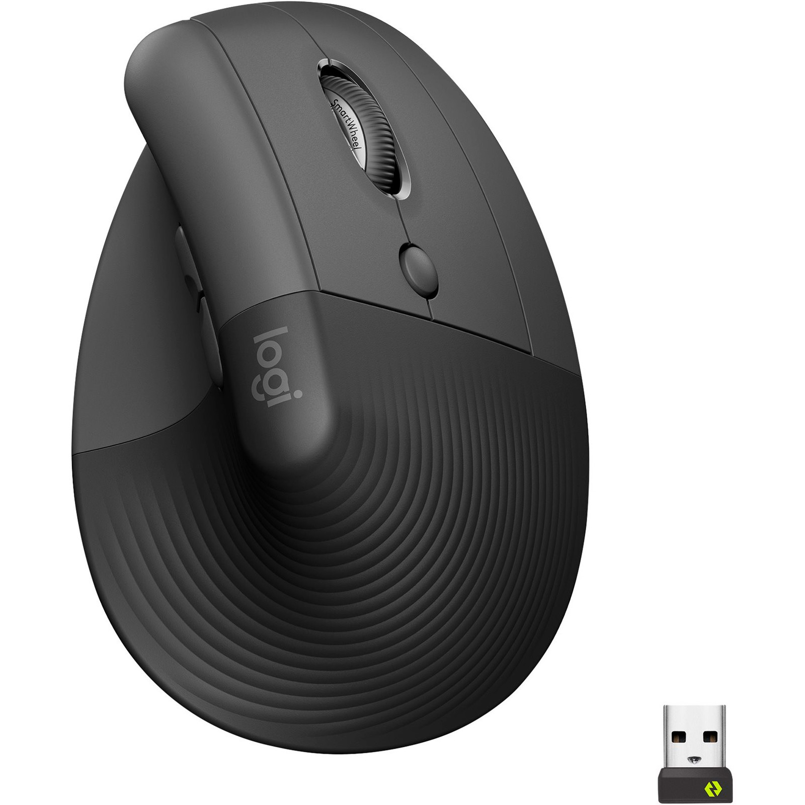 Logitech Lift for Business vertikal mus trådløs grafit