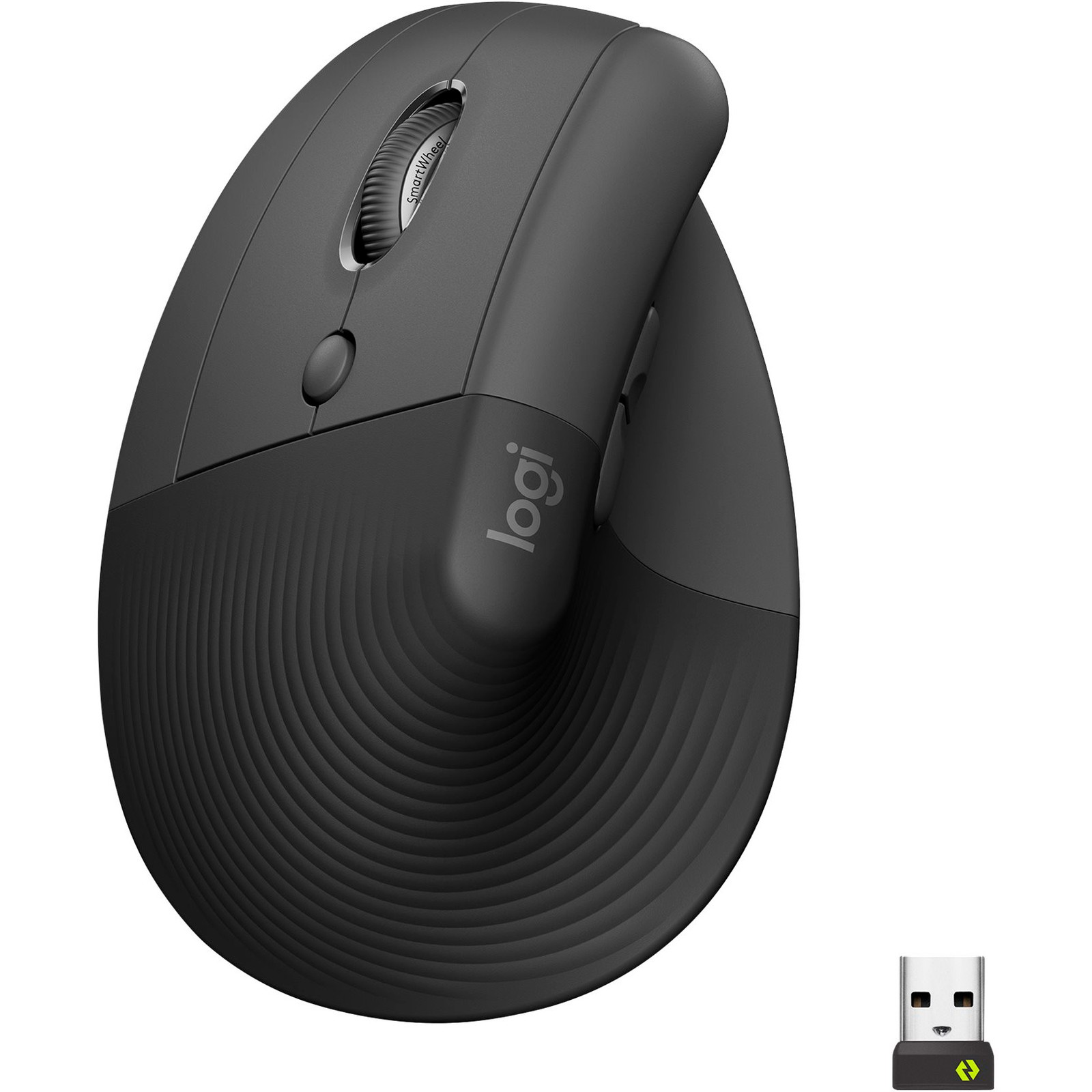 Logitech Lift for Business vertikal mus trådløs venstre grafit