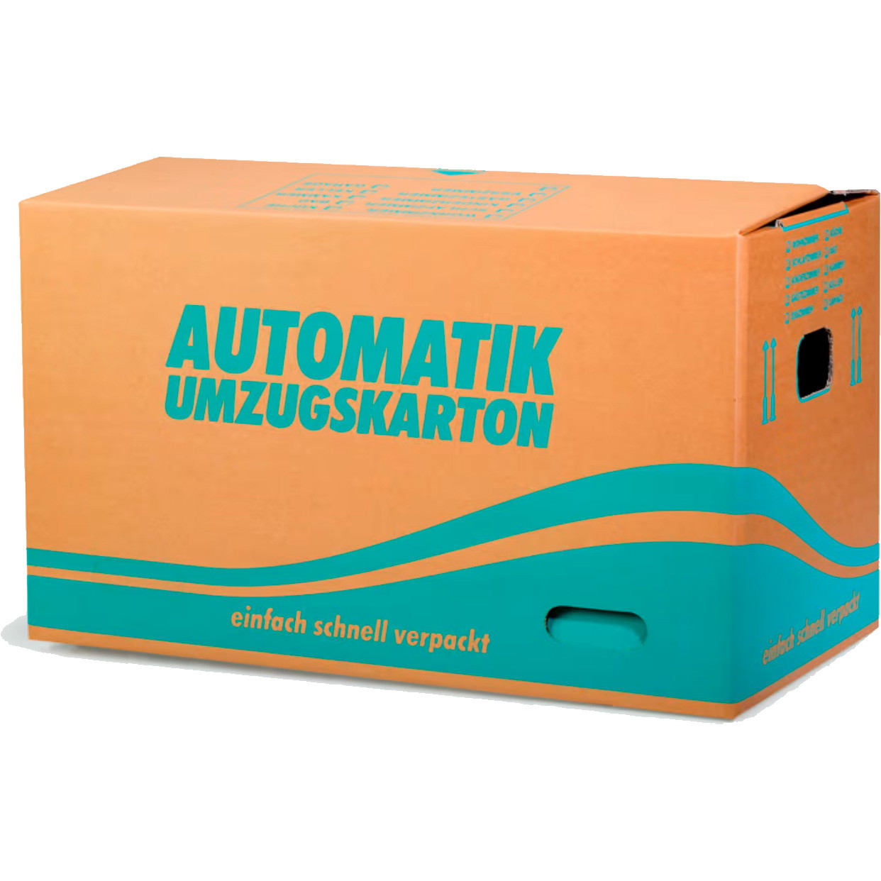 10 x Flyttekasse m/automatbund 540x350x320mm M brun