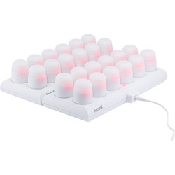 Securit MANI glasstager orange inkl. LED lys 12stk