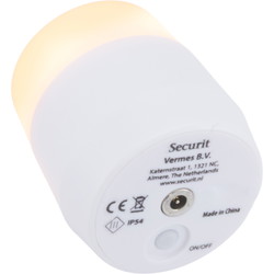 Securit LUNA glasstager orange inkl. LED lys 12stk
