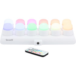 Securit AMSTERDAM fyrfadslys LED farver 12stk