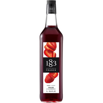 1883 sirup jordbær glasflaske 1L
