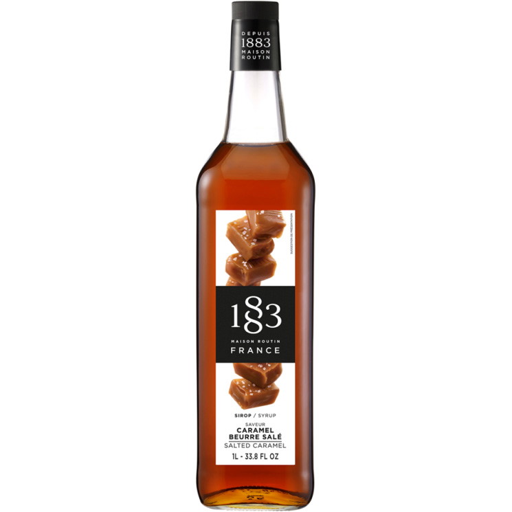6 x 1883 sirup saltkaramel glasflaske 1L