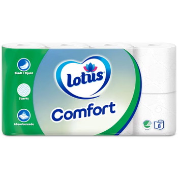 Lotus Comfort toiletpapir 3-lags hvid 56rl