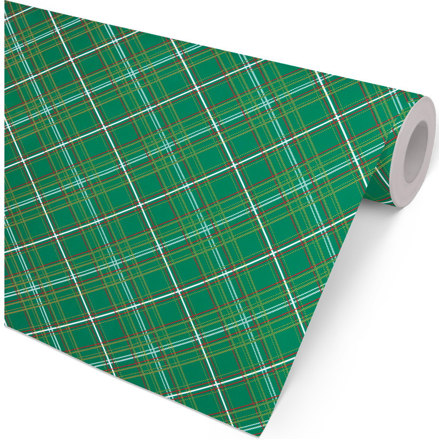 Julegavepapir ternet 100mx57cm grøn