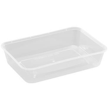 10 x Plastbakke til mikroovn 500ml klar 50stk