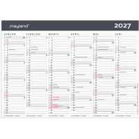 Mayland 27058050 moderne vægkalender A5