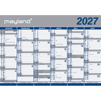 Mayland 27064000 2x6mdr vægkalender i rør 70x100cm
