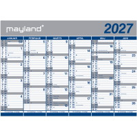 Mayland 27064100 2x6mdr vægkalender 70x100cm papir