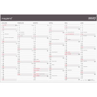 Mayland 27064200 moderne vægkalender i rør 2x6mdr 70x100cm